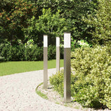 Vidaxx Pollerbeleuchtung 3 Stück 80 cm Edelstahl IP44