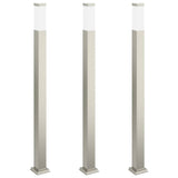 Vidaxx Pollerbeleuchtung 3 Stück 110 cm Edelstahl IP44