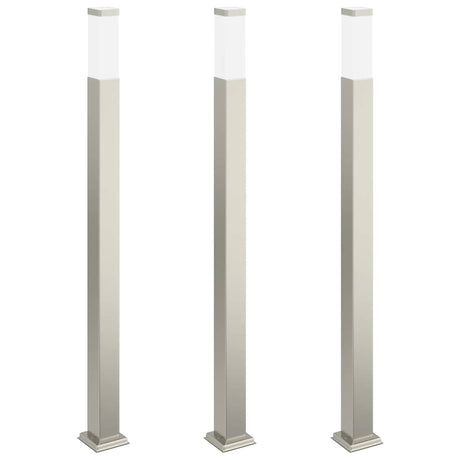 Vidaxx Pollerbeleuchtung 3 Stück 110 cm Edelstahl IP44
