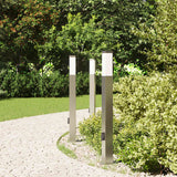 Vidaxx Pollerbeleuchtung mit Fassung 3 Stück 80 cm Edelstahl IP44