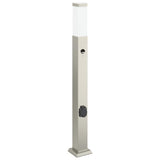 Vidaxl Pollerleuchte mit Sensor und Steckdose 80 cm Edelstahl IP44