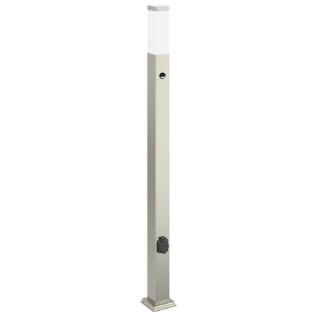 Vidaxx Pollerleuchte mit Sensor und Steckdose 110 cm Edelstahl IP44
