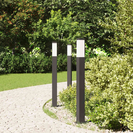 VidaXL Pollerbeleuchtung 3 Stück 80 cm Schwarz IP44