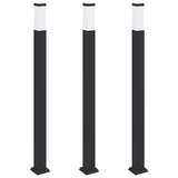 VidaXL Pollerbeleuchtung 3 Stück 110 cm Schwarz IP44