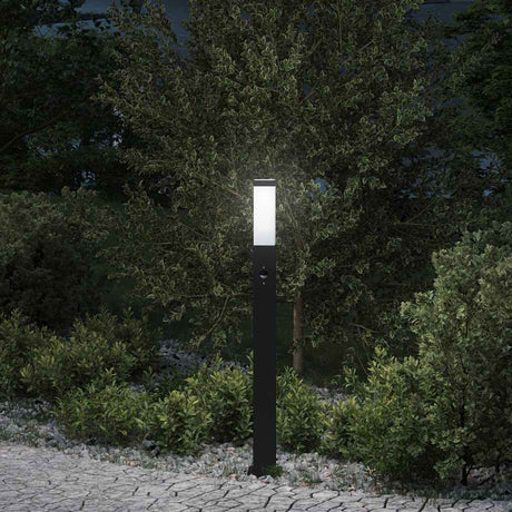 Vidaxx Pollerbeleuchtung mit Sensor 80 cm schwarz IP44