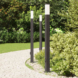 Vidaxx Pollerbeleuchtung mit Fassung 3 Stück 110 cm schwarz IP44