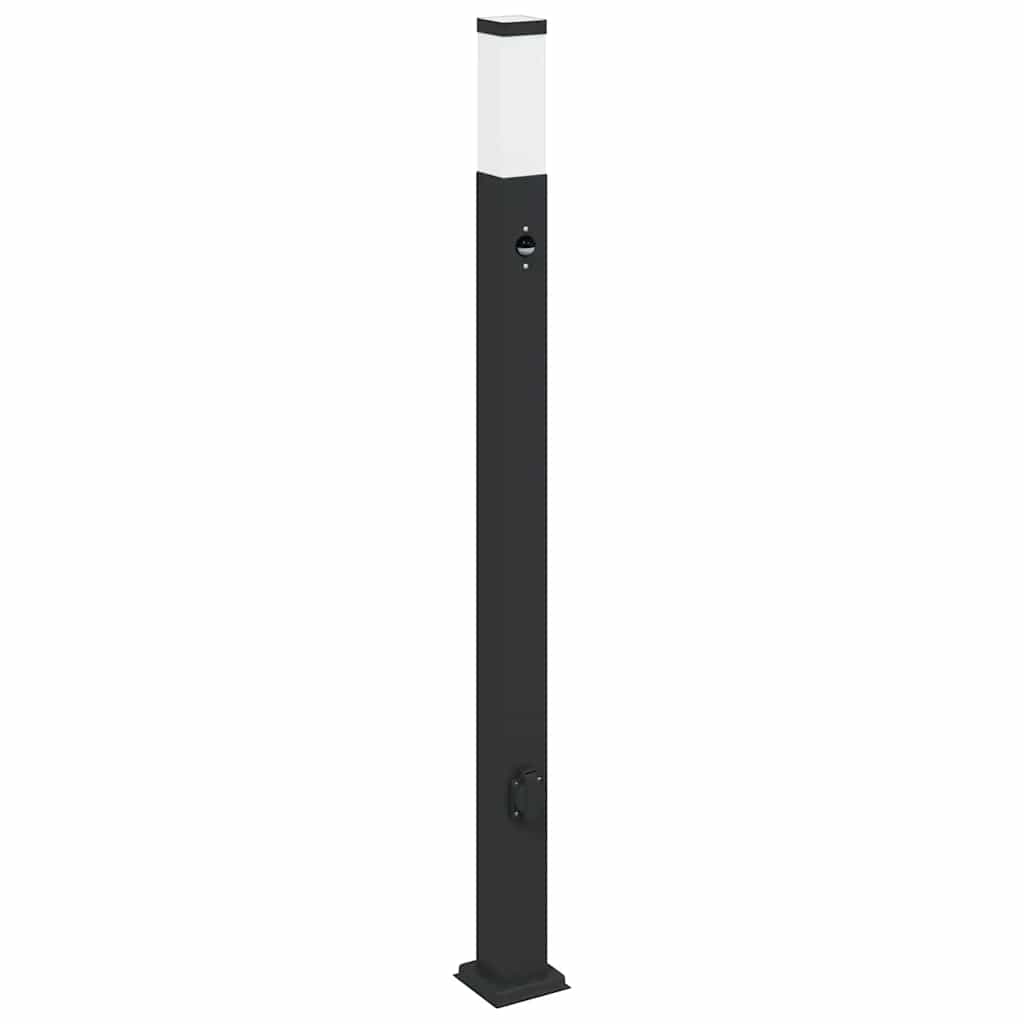 Vidaxx Pollerleuchte mit Sensor und Fassung 110 cm schwarz IP44