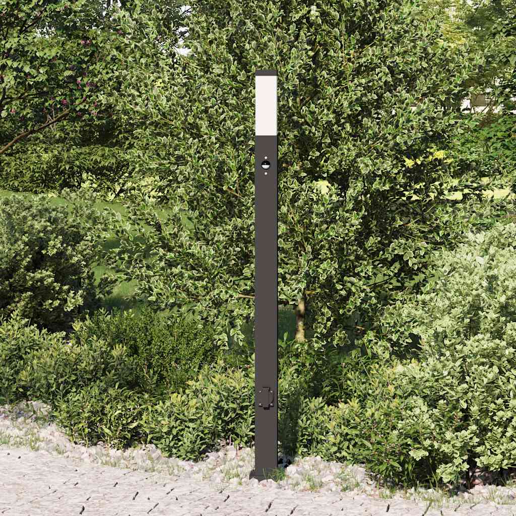 Vidaxx Pollerleuchte mit Sensor und Fassung 110 cm schwarz IP44