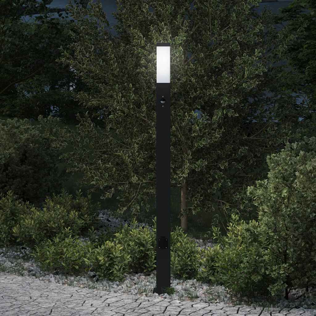 Vidaxx Pollerleuchte mit Sensor und Fassung 110 cm schwarz IP44