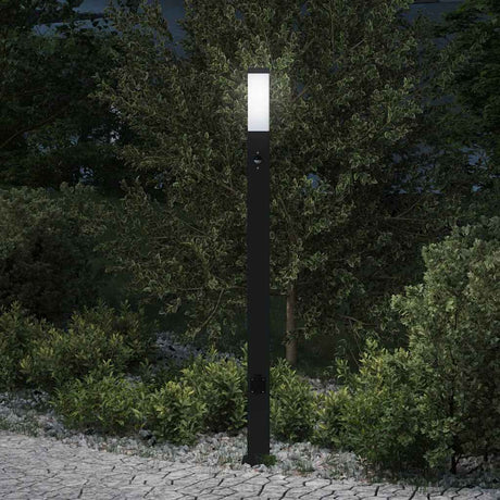 Vidaxx Pollerleuchte mit Sensor und Fassung 110 cm schwarz IP44