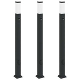 Vidaxx Pollerbeleuchtung mit Sensor und Steckdose 3 Stück 110 cm schwarz IP44