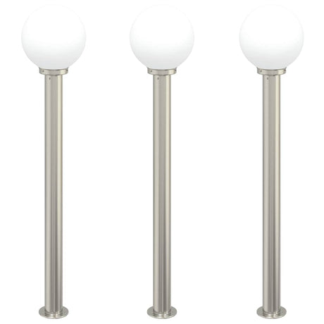 Vidaxx Pollerbeleuchtung 3 Stück 120 cm Edelstahl IP44