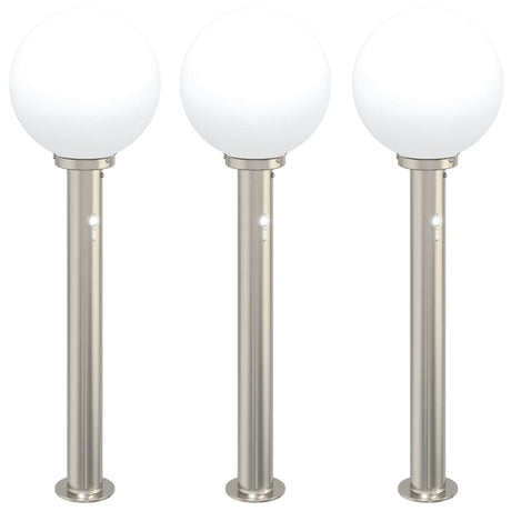 VidaXL Pollerbeleuchtung mit Sensor 3 Stück 80 cm Edelstahl IP44