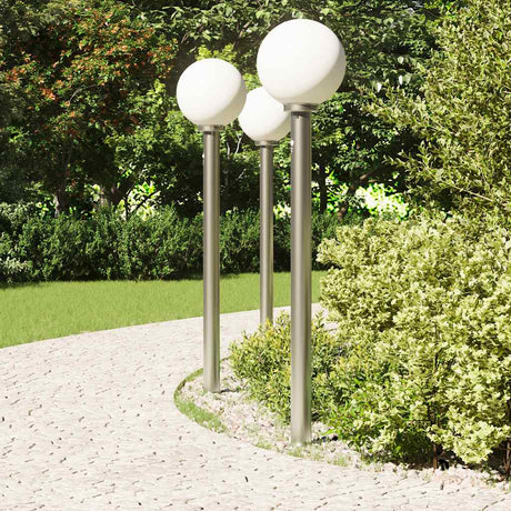 Vidaxx Pollerbeleuchtung mit Sensor 3 Stück 120 cm Edelstahl IP44