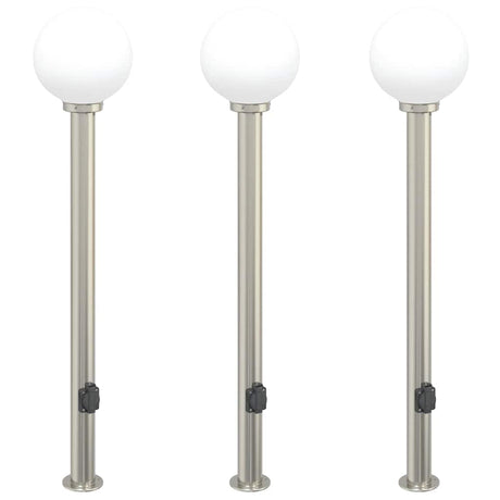 Vidaxx Pollerleuchte mit Fassung 3 Stück 120 cm Edelstahl IP44