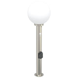 Vidaxl Pollerleuchte mit Sensor und Steckdose 80 cm Edelstahl IP44