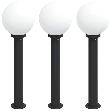 VidaXL Pollerbeleuchtung 3 Stück 80 cm Schwarz IP44