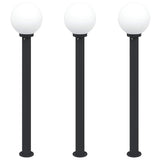 VidaXL Pollerbeleuchtung 3 Stück 120 cm Schwarz IP44