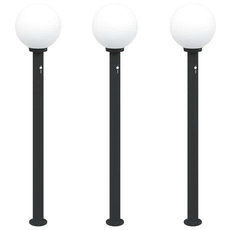 VidaXL Pollerbeleuchtung mit Sensor 3 Stück 120 cm Schwarz IP44
