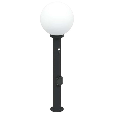Vidaxx Pollerleuchte mit Sensor und Steckdose 80 cm schwarz IP44