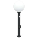 Vidaxx Pollerleuchte mit Sensor und Steckdose 80 cm schwarz IP44