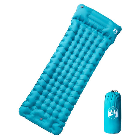 Vidaxl Campingmatratze mit Kissen selbstaufblasend 1-Personen blau