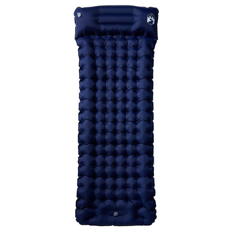 VidaXL camping mattress with pillow self-inflating 1-person navy blue