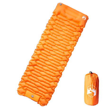 Vidaxl Campingmatratze mit Kissen selbstaufblasend 1-Personen orange