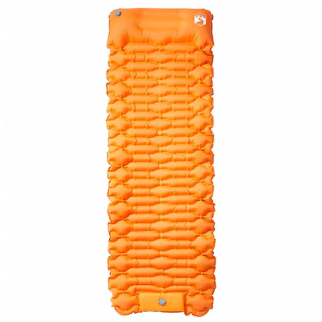 Vidaxl Campingmatratze mit Kissen selbstaufblasend 1-Personen orange