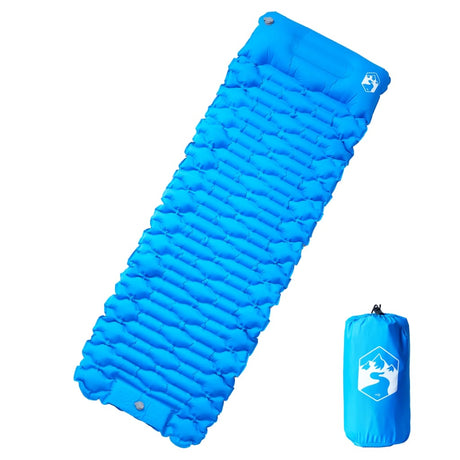 Vidaxl Campingmatratze mit Kissen selbstaufblasend 1-Personen blau