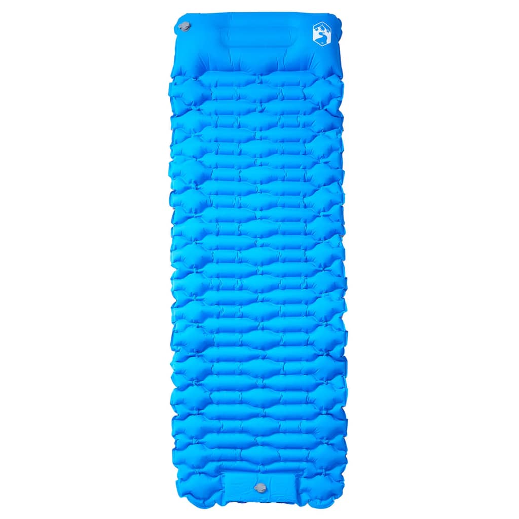Vidaxl Campingmatratze mit Kissen selbstaufblasend 1-Personen blau