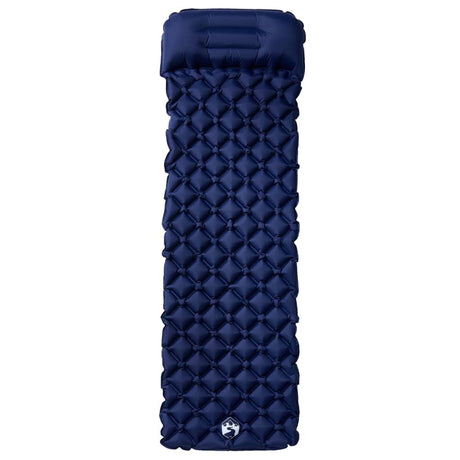 VidaXL Campingmatratze mit Kissen aufblasbar 1-Personen Marineblau