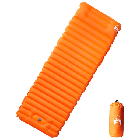 Vidaxl Campingmatratze mit Kissen selbstaufblasend 1-Personen orange