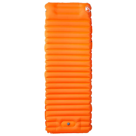 Vidaxl Campingmatratze mit Kissen selbstaufblasend 1-Personen orange