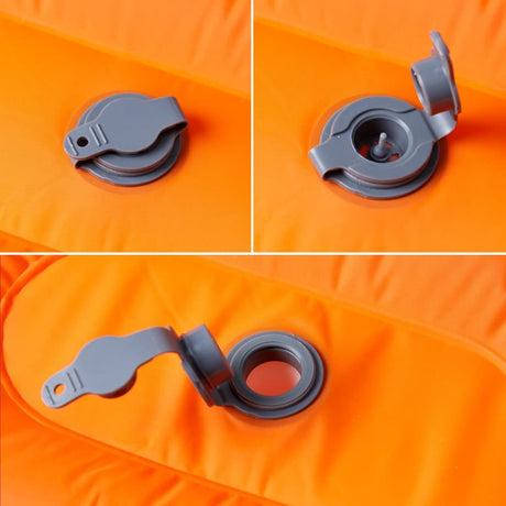 Vidaxl Campingmatratze mit Kissen selbstaufblasend 1-Personen orange