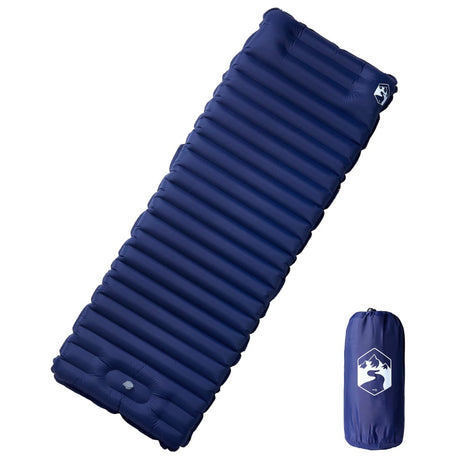 VidaXL Campingmatratze mit Kissen selbstaufblasend 1-Personen Marineblau