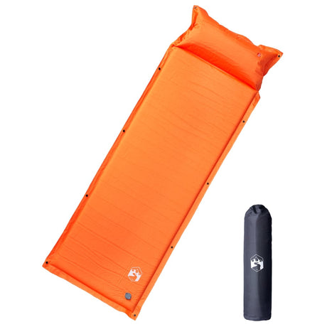 Vidaxl Campingmatratze mit Kissen selbstaufblasend 1-Personen orange