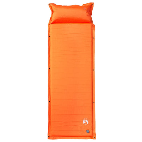 Vidaxl Campingmatratze mit Kissen selbstaufblasend 1-Personen orange