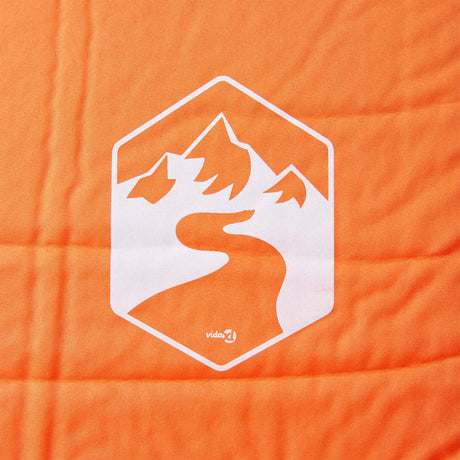 Vidaxl Campingmatratze mit Kissen selbstaufblasend 1-Personen orange
