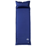VidaXL Campingmatratze mit Kissen selbstaufblasend 1-Personen Marineblau