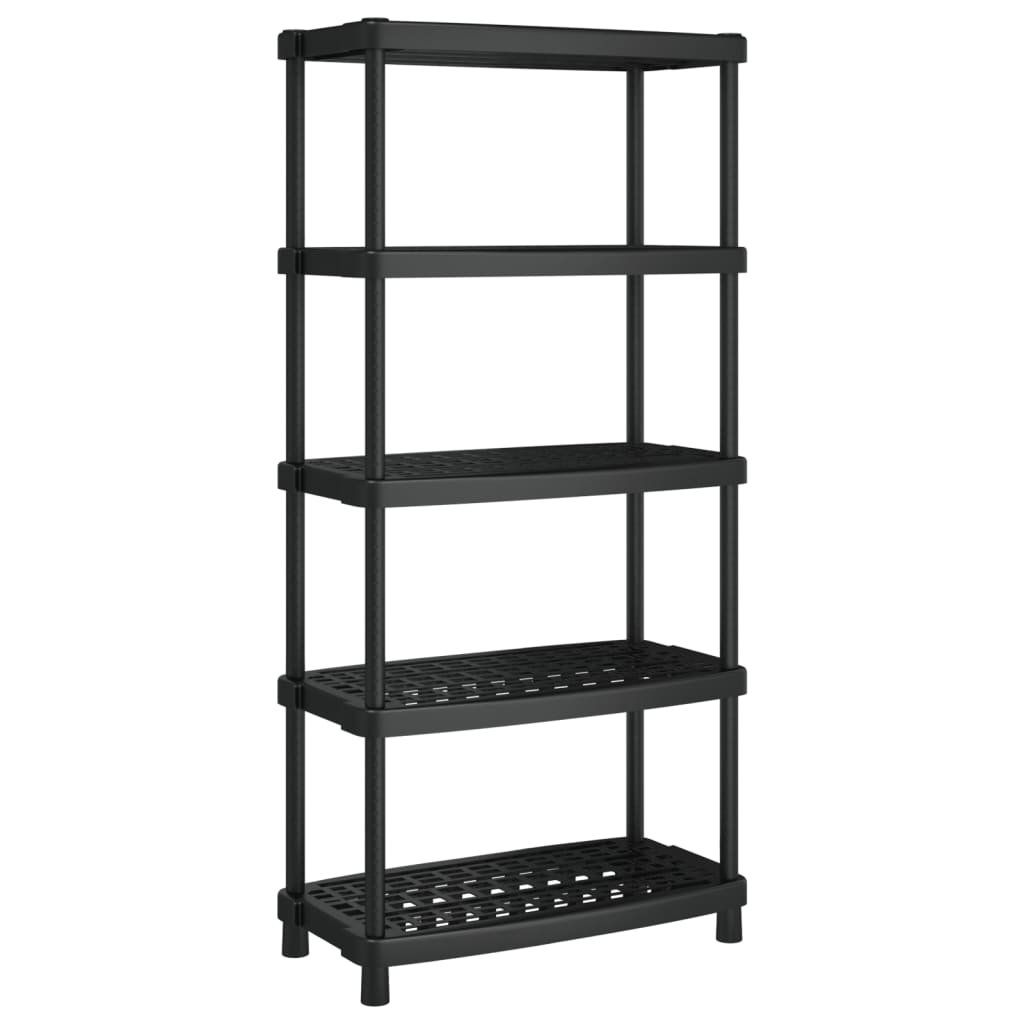 Vidaxx Lagerregal 5-lagig 93,5x45,5x194,5 cm Polypropylen schwarz