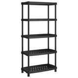 Vidaxx Lagerregal 5-lagig 93,5x45,5x194,5 cm Polypropylen schwarz