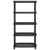 Vidaxx Lagerregal 5-lagig 93,5x45,5x194,5 cm Polypropylen schwarz
