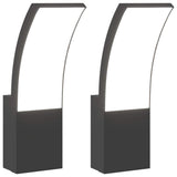 VidaXL Außenwandleuchten 2 Stk. LED Aluminiumguss schwarz