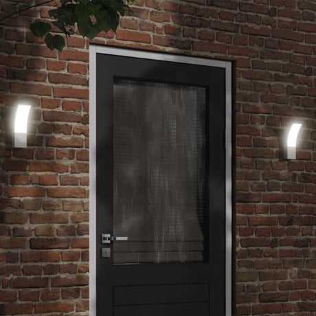 VidaXL Außenwandleuchten 2 Stk. LED Aluminiumguss weiß