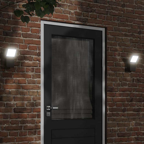 VidaXL Außenwandleuchte LED Aluminiumguss schwarz