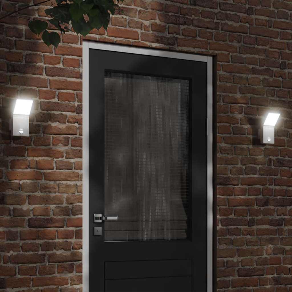 Vidaxx Außenwandleuchte LED mit Sensoren Aluminiumguss weiß