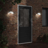 VidaXL Außenwandleuchten 2 Stk. LED Aluminiumguss schwarz