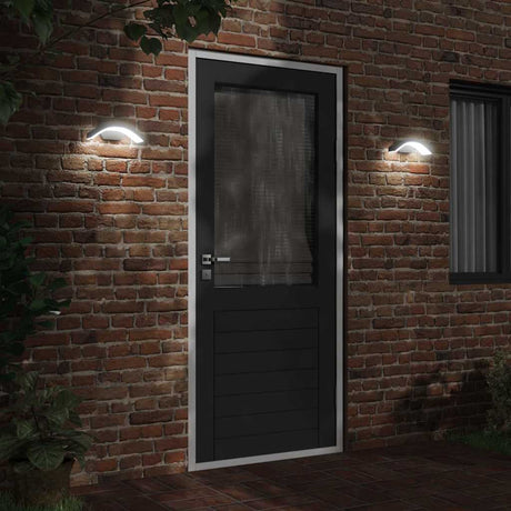 VidaXL Außenwandleuchten 2 Stk. LED Aluminiumguss schwarz