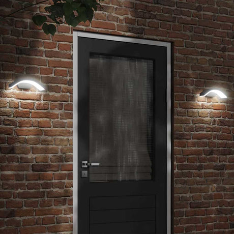 VidaXL Außenwandleuchten 2 Stk. LED Aluminiumguss schwarz
